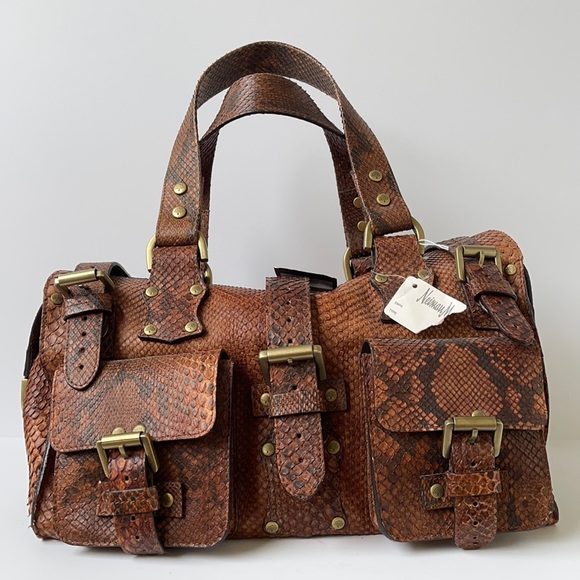 Mulberry Handbags - LIMITED EDITION MULBERRY Oak King 'Roxanne' Python Satchel Handbag
